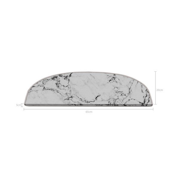 Bijeli set tepiha za stepenice 16 kom 20x65 cm Marble Dream – Vitaus-image-2