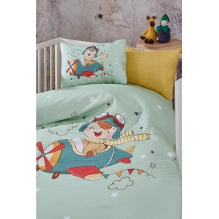 Pamučna dječja posteljina za dječji krevetić s uključenom plahtom/4-dijelna 100x150 cm Pilot – Mila Home