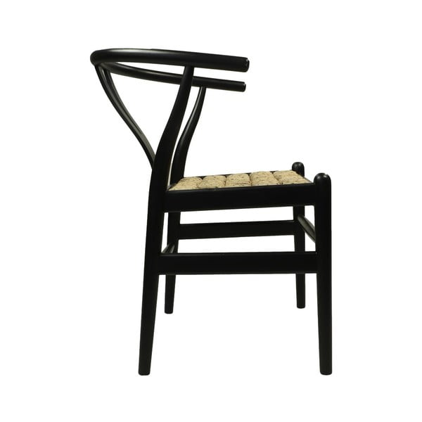 Crna blagovaonska stolica od mahagonija Wishbone - HSM collection-image-4