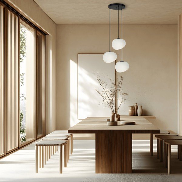 Crno-bijela viseća svjetiljka ø 42 cm Stones – Candellux Lighting-image-1