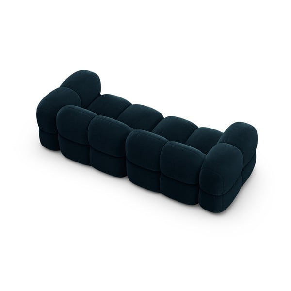 Tamno plava baršunasti sofa 250 cm Loretto – Cosmopolitan Design-image-4