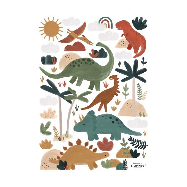 Naljepnice 30x42 cm Great Dinosaurs – Lilipinso