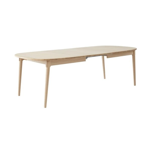 Proširiv blagovaonski stol od punog hrasta u prirodnoj boji 106x184 cm Miro – Hammel Furniture-image-3