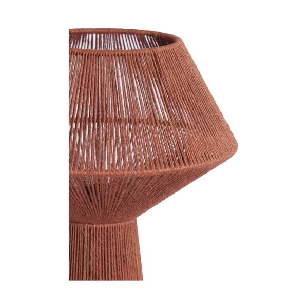 Crvena stolna lampa sa sjenilom od jute (visina 47 cm) Fugia – Light & Living-image-2