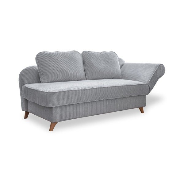 Svijetlo siva ležaljka od samta (s desnim kutom) Chic Charlotte – Miuform