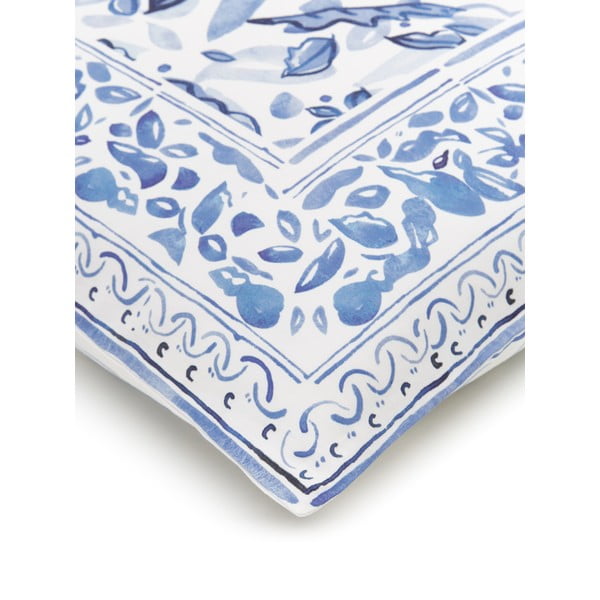 Plavo-bijela posteljina od pamučnog satena Westwing Collection Ryle, 155 x 220 cm-image-3