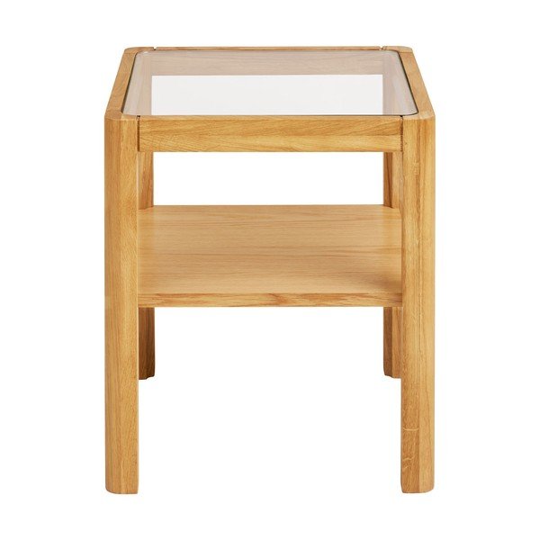 Pomoćni stol sa staklenom pločom stola 40x40 cm Lourmarin – House Nordic-image-2