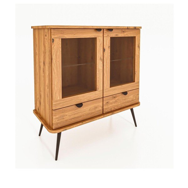 Vitrina od hrastovog drveta u prirodnoj boji 97x102 cm Kula - The Beds-image-3