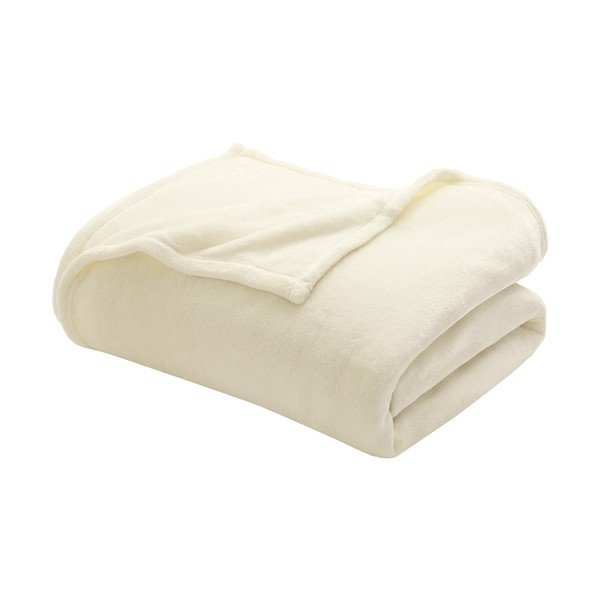 Krem deka od mikroflanela 220x240 cm Flanou – douceur d'intérieur