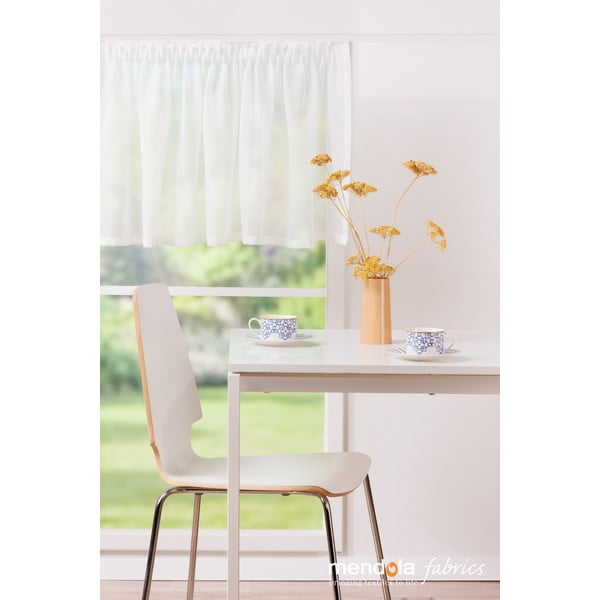Bijela prozirna zavjesa od voila 150x50 cm Avenue – Mendola Fabrics-image-1
