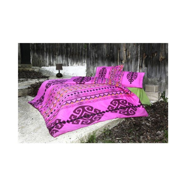 Posteljina Marbel Pink, 200x220 cm-image-1