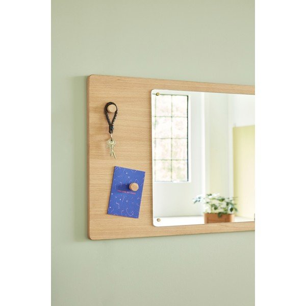 Zidno ogledalo s drvenim okvirom 80x50 cm Split - Hübsch-image-1