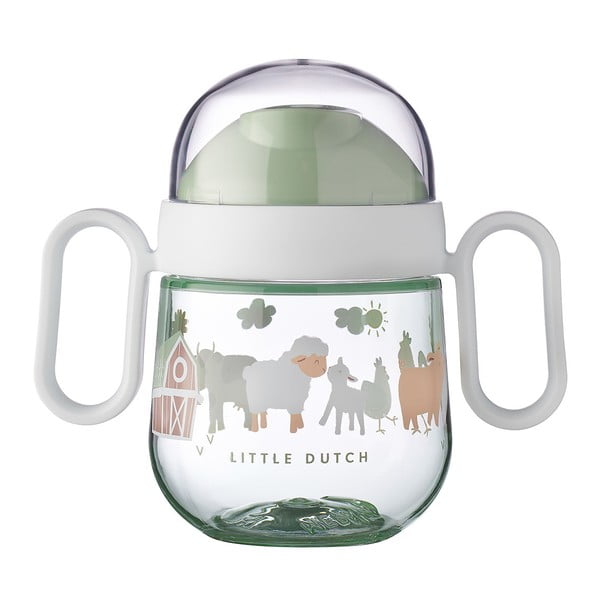 Svijetlo zelena dječja šalica od tritana 200 ml Little farm – Mepal