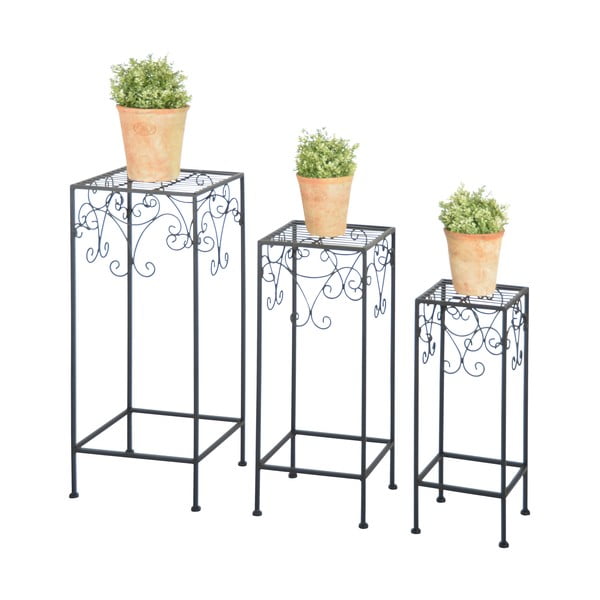 Set od 3 crna stola za cvijeće Esschert Design-image-1