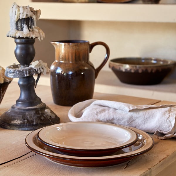 Ciglasti/bež desertni tanjur od kamenine ø 20 cm Poterie – Casafina-image-2