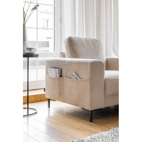 Bež fotelja od samta Lofty Lilly – Miuform-image-3