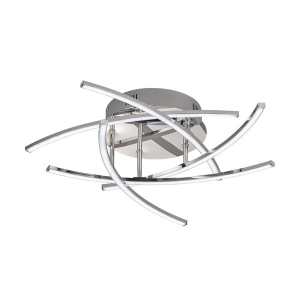 Metalna LED stropna svjetiljka s daljinskim upravljačem u srebrnoj boji Cross – Fischer & Honsel