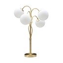 Bijela/u zlatnoj boji stolna lampa sa staklenim sjenilom (visina 74 cm) Glamy – Mauro Ferretti