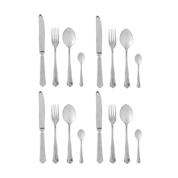 Pribor 16 kom od nehrđajućeg čelika u srebrnoj boji Tilly – Bloomingville