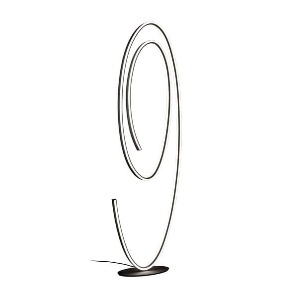 Crna LED stojeća svjetiljka s metalnim sjenilom (visina 175 cm) Ciola – CINQUE