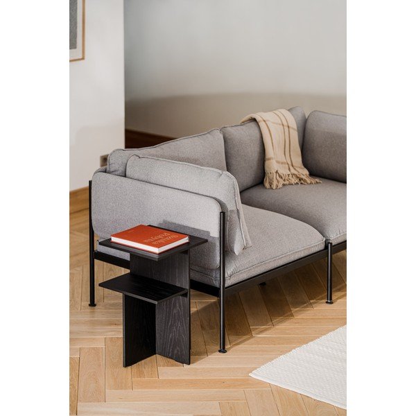 Crni noćni ormarić u dekoru hrasta s policama Atik – noo.ma-image-1