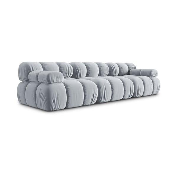 Svijetlo plava baršunasta sofa 282 cm Bellis – Micadoni Home-image-3