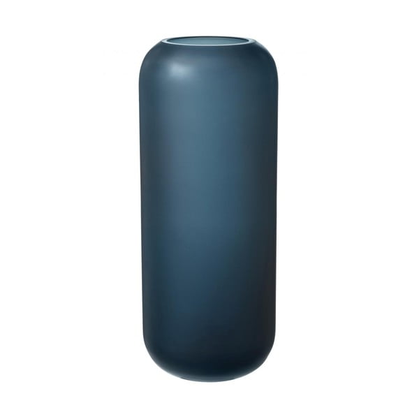 Plava staklena vaza Blomus Bright, visina 30 cm
