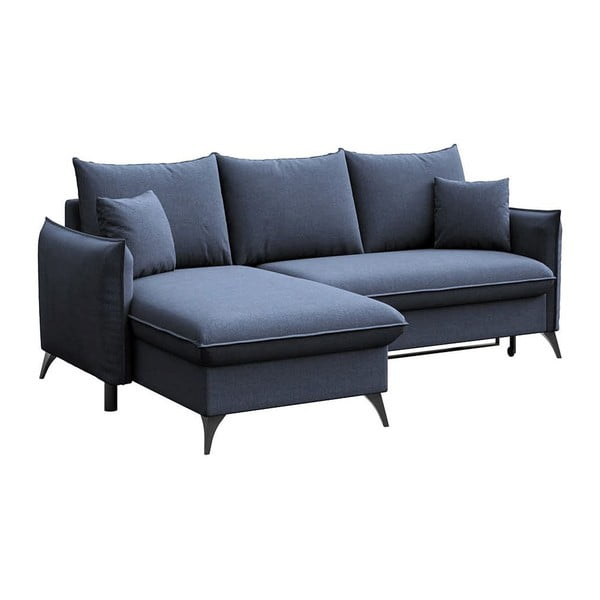 Plava sklopiva/s prostorom za odlaganje kutna garnitura (s lijevim kutom/s ležaljkom) Brim – Rodier-image-2