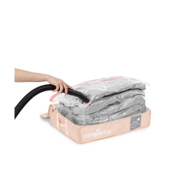 Vakuumske plastične kutije za ispod kreveta u setu 3 kom 65x45x15,5 cm Pink Edition – Compactor-image-3