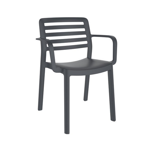 Set od 4 tamnosive vrtne stolice Resol Wind-image-1
