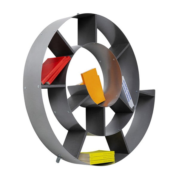 Crna zid knjižnica Kare dizajn puž-image-1