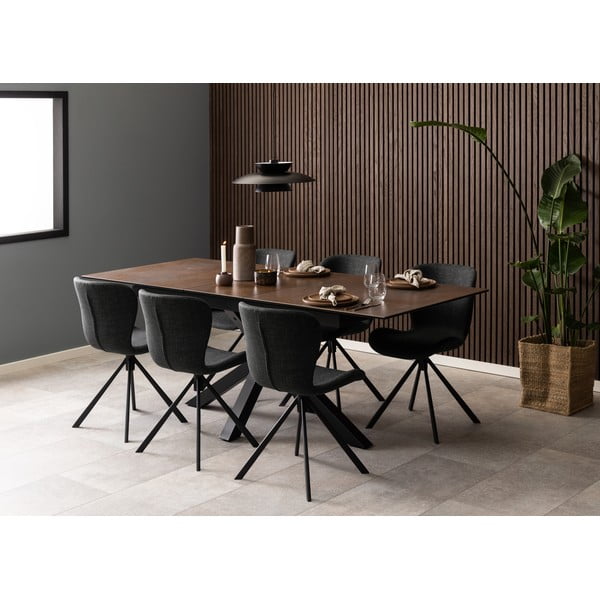 Tamno sive blagovaonske stolice u setu 2 kom Batilda – Actona-image-3