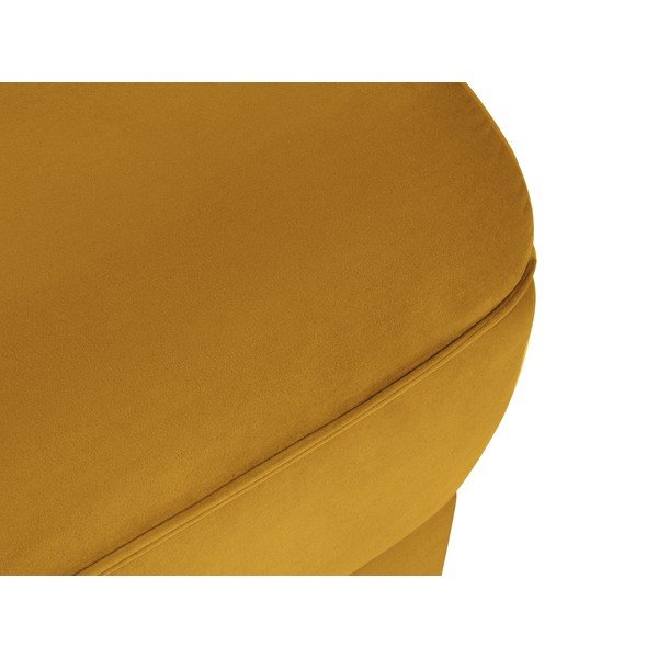Žuti  baršunast tabure Lando – Micadoni Home-image-4