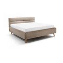 Bež tapecirani bračni krevet s prostorom za odlaganje s podnicom 180x200 cm Lotte – Meise Möbel