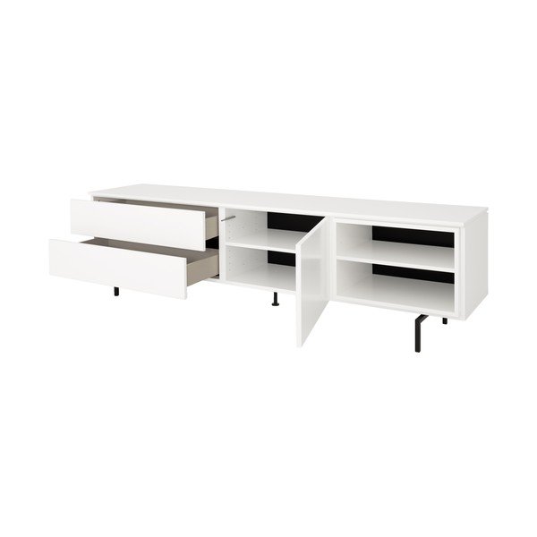 Bijela niska komoda 210x57 cm Plain – Tenzo-image-3