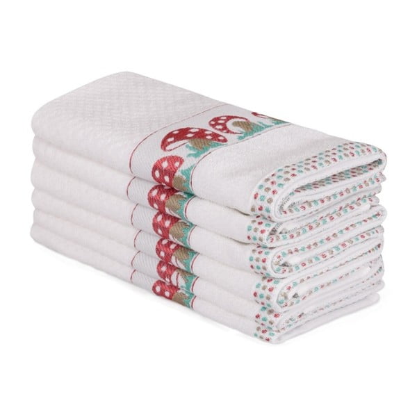 Set od 6 bež pamučnih ručnika Beyaz Muhna, 30 x 50 cm