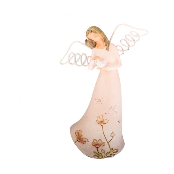 Ukrasni kip Dakls Anđeo s golubom, visinom 21 cm