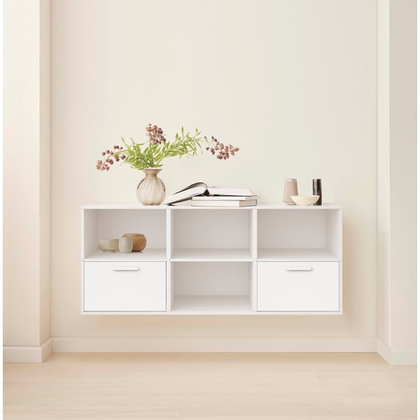 Bijela niska komoda 134x56 cm Keep by Hammel - Hammel Furniture-image-1
