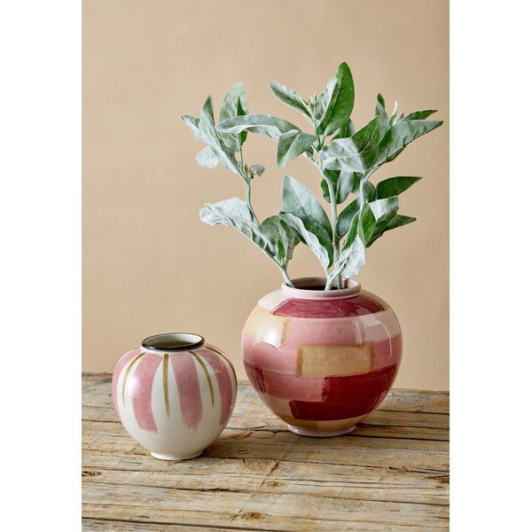Bijelo-ružičasta keramička vaza ø 16 cm Canvas - Kähler Design-image-3