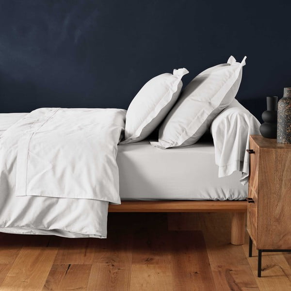 Bijela pamučna plahta s gumom 180x200 cm Lina – douceur d'intérieur-image-1