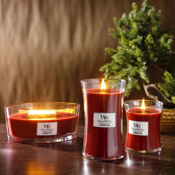 Mirisna svijeća Woodwick Cimet i vanilija, vrijeme gorenja 55 sati-image-1