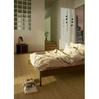Smeđi bračni krevet od masivnog bora s podnicom 160x200 cm Core – Karup Design