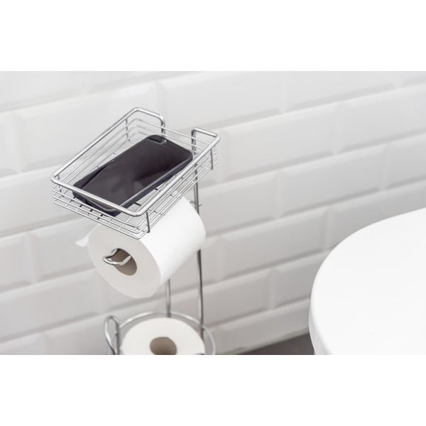 Držač za WC papir od kromiranog čelika u srebrnoj boji – Wenko-image-3
