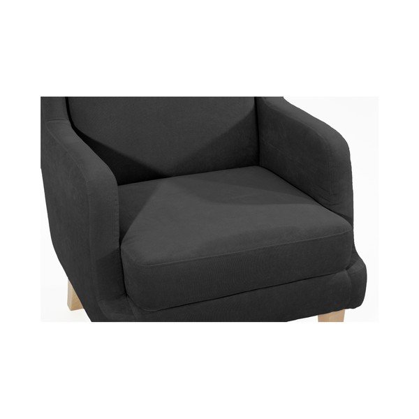 Crna fotelja Max Winzer Bennet Suede-image-3