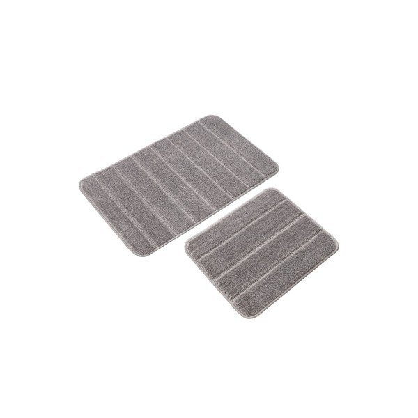 Sive kupaonske prostirke u setu 2 kom 50x80 cm Yeni Cizgli – Foutastic