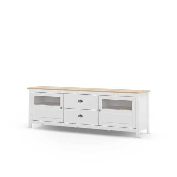 Bijela TV komoda od masivnog bora 180x59 cm Misti – Marckeric-image-2