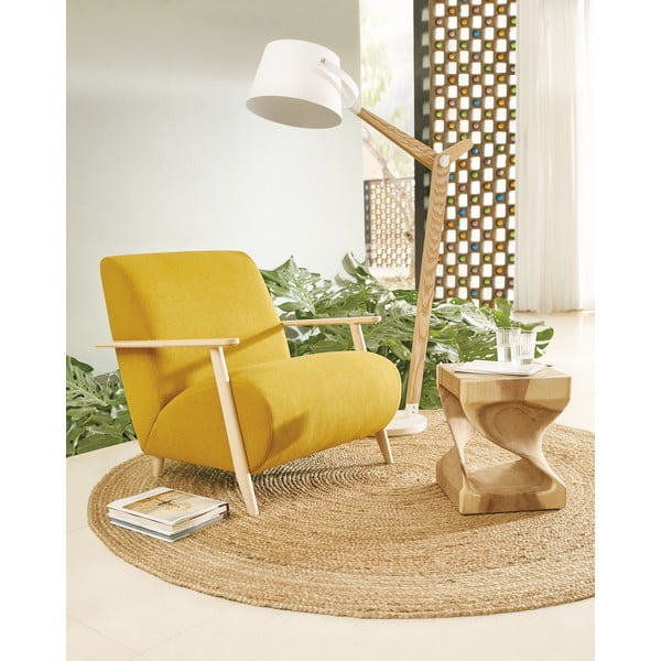 Pomoćni stol od masivnog drva munggura 30x30 cm Hakon – Kave Home-image-1