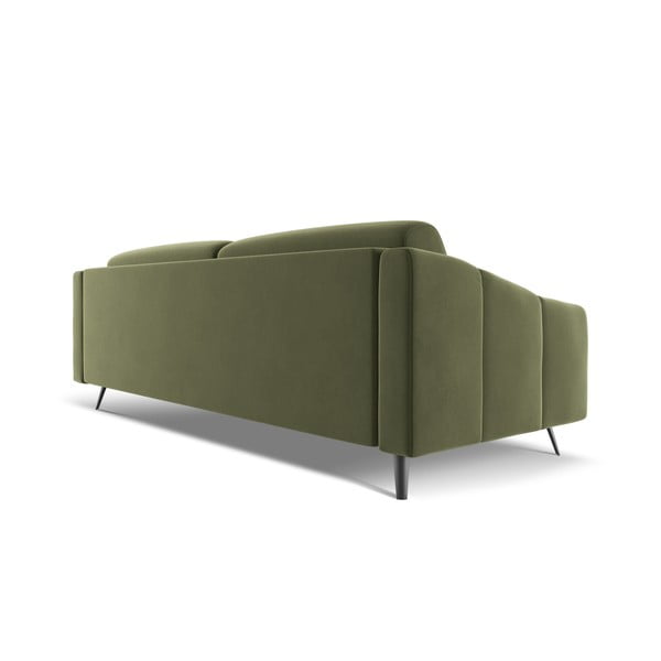 Zelena baršunasti sofa 238 cm Nalu – Makamii-image-4