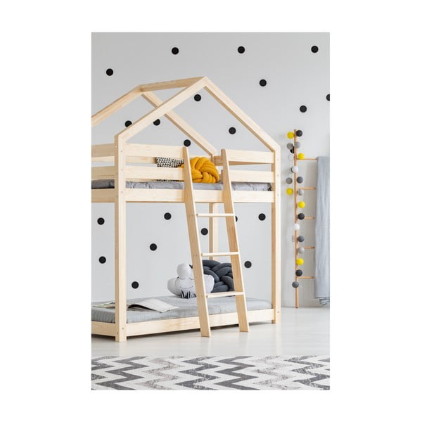 Kućni krevet na kat od borovog drveta Adeko Mila DMP, 90 x 160 cm-image-2