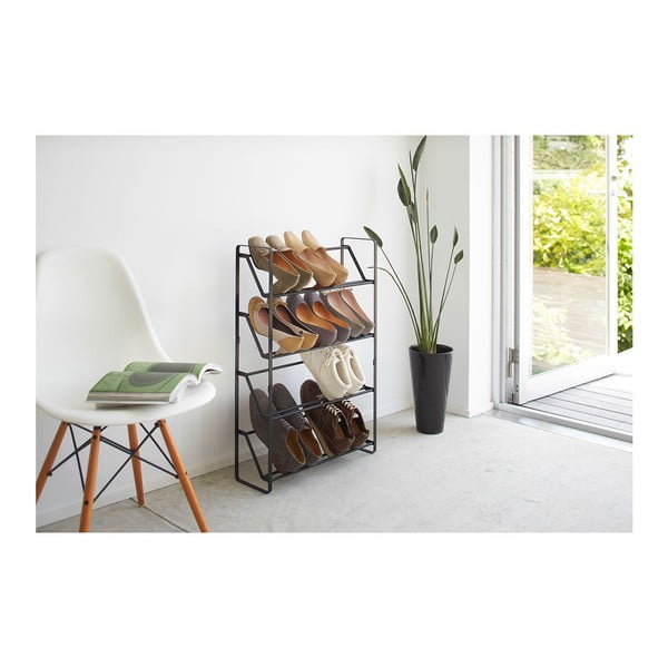 Crni stalak za cipele s 4 police YAMAZAKI Frame-image-1
